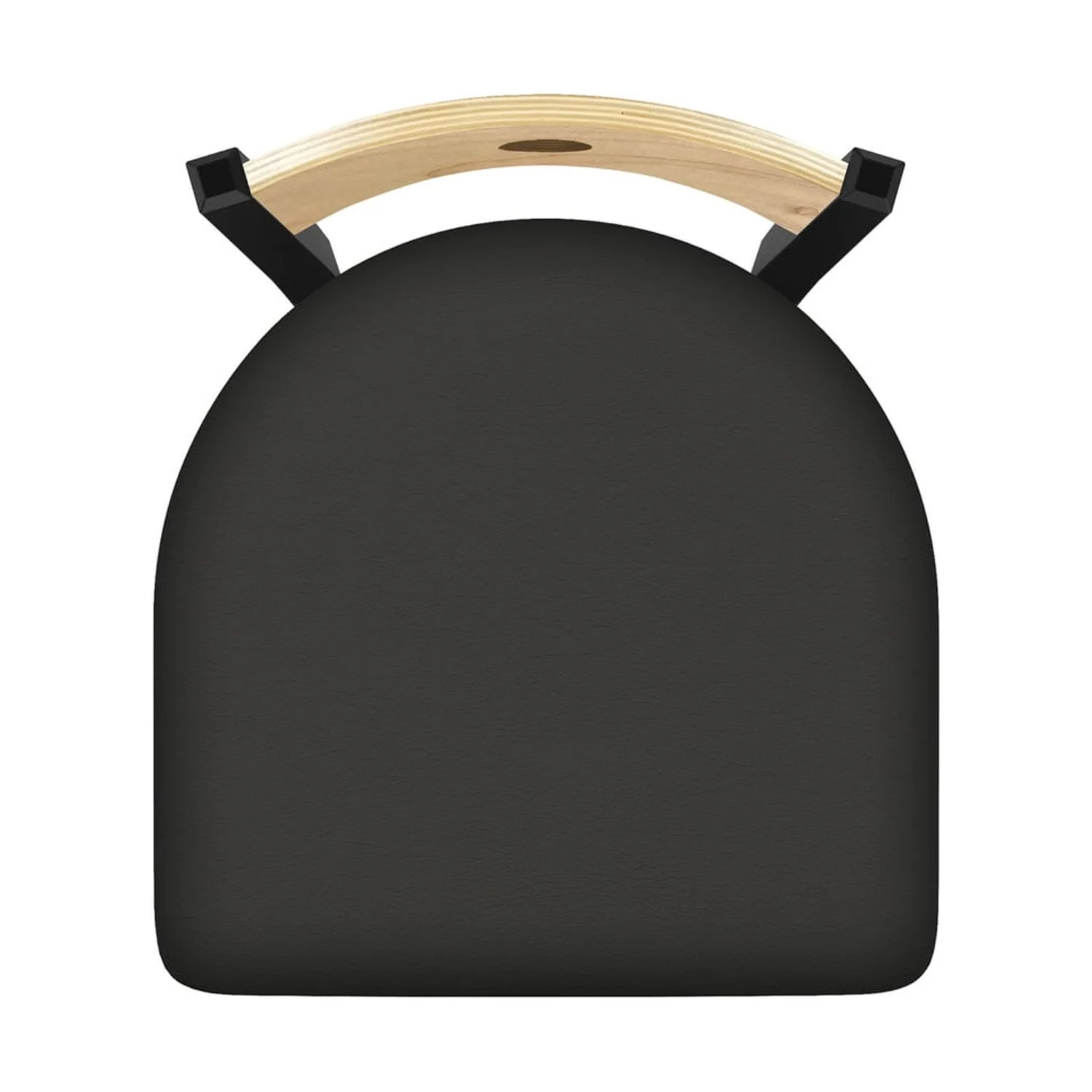 Holland Bar Stool  18 in. 630 Voltaire Chair with Black Wrinkle Finish, Natural Back & Canter Iron Seat