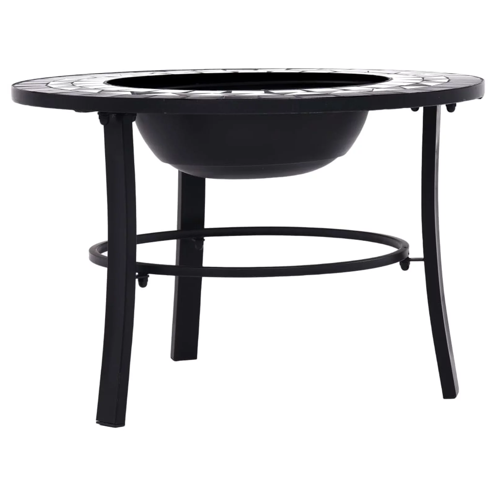 Suzicca Fire Pit Black and White 26.8