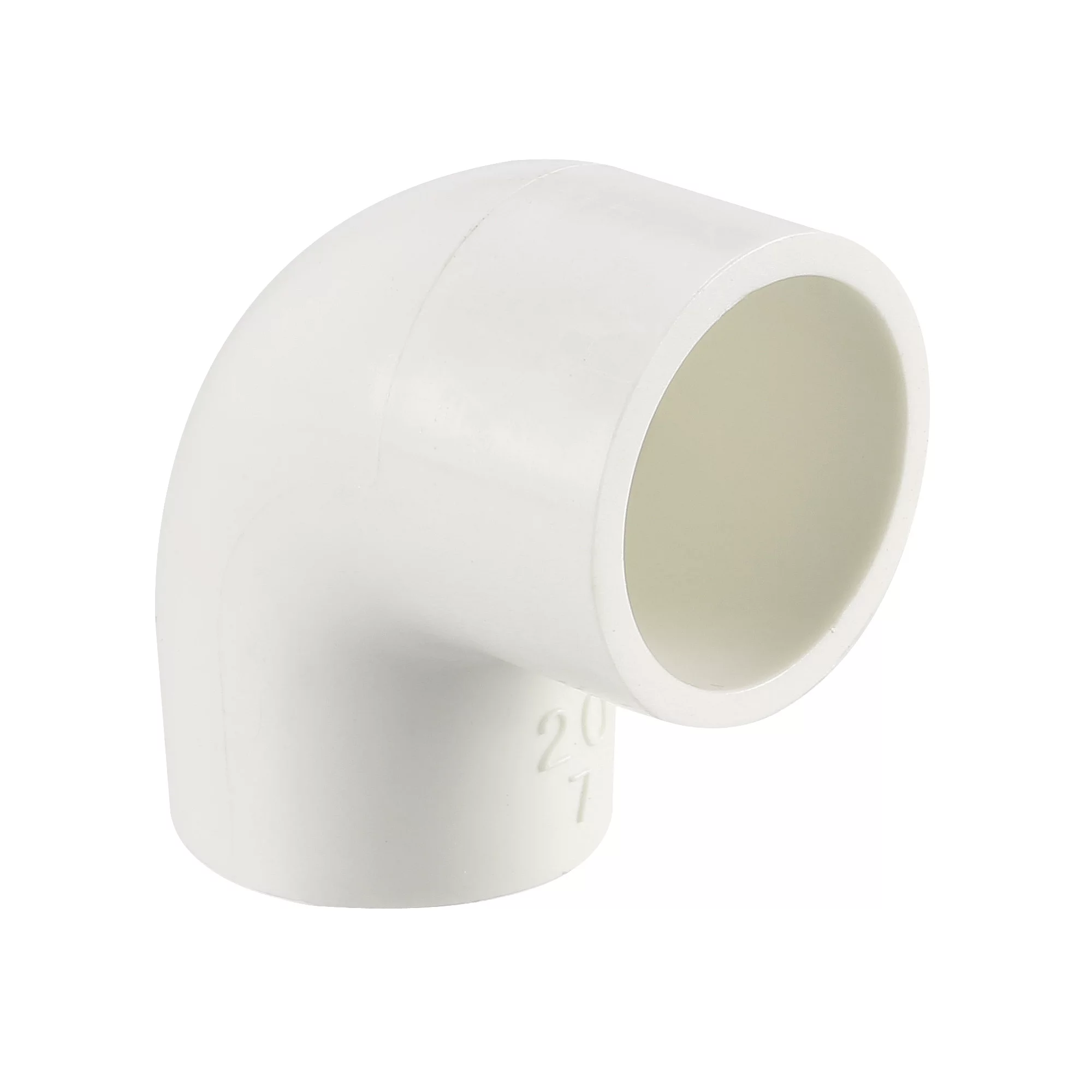 PVC Pipe Fitting 20mm Slip Socket 90 Degree Elbow Coupling Connector White 10 Pcs