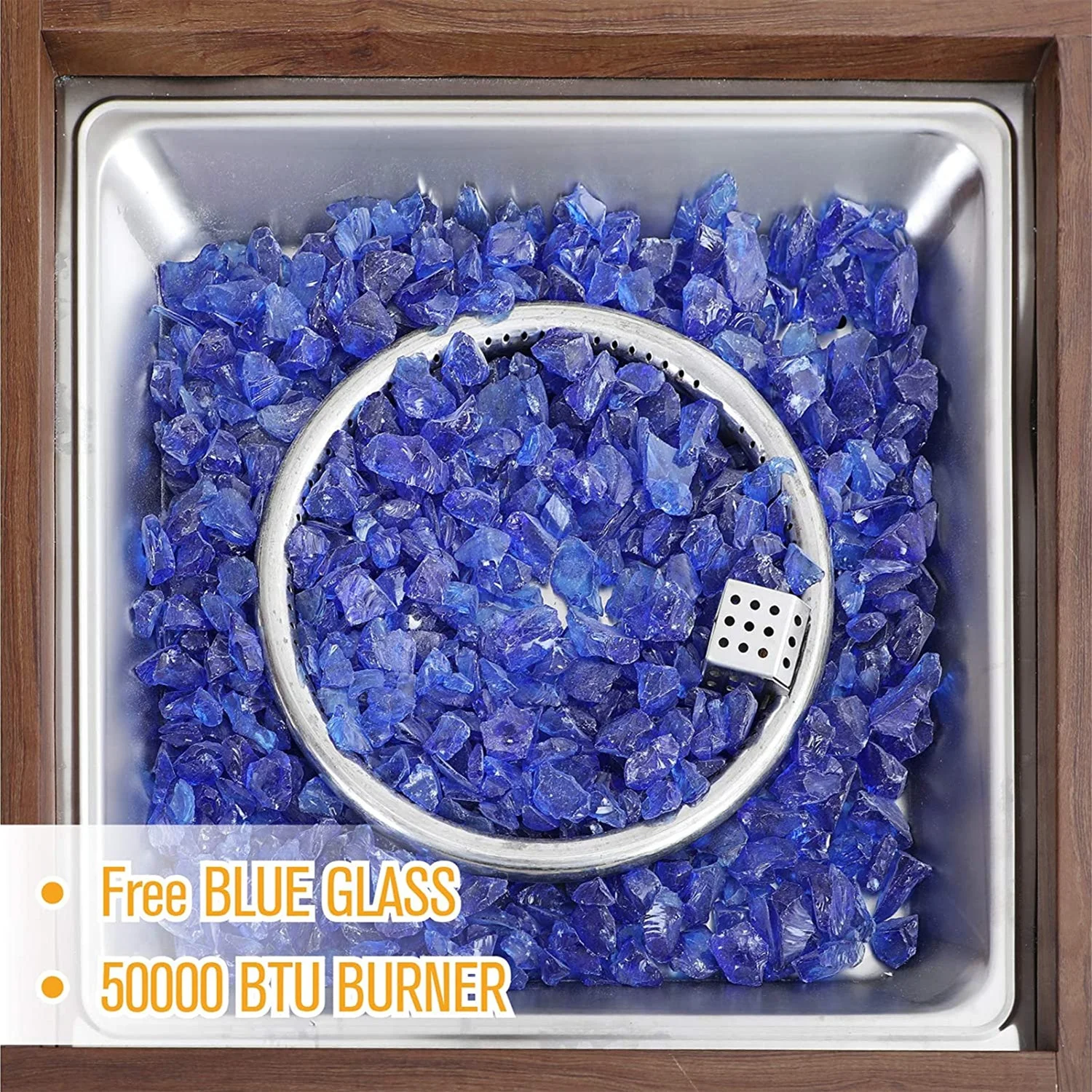 Sophia&William 5-Piece Wicker Patio Dining Set with 50,000 BTU Fire Pit Table