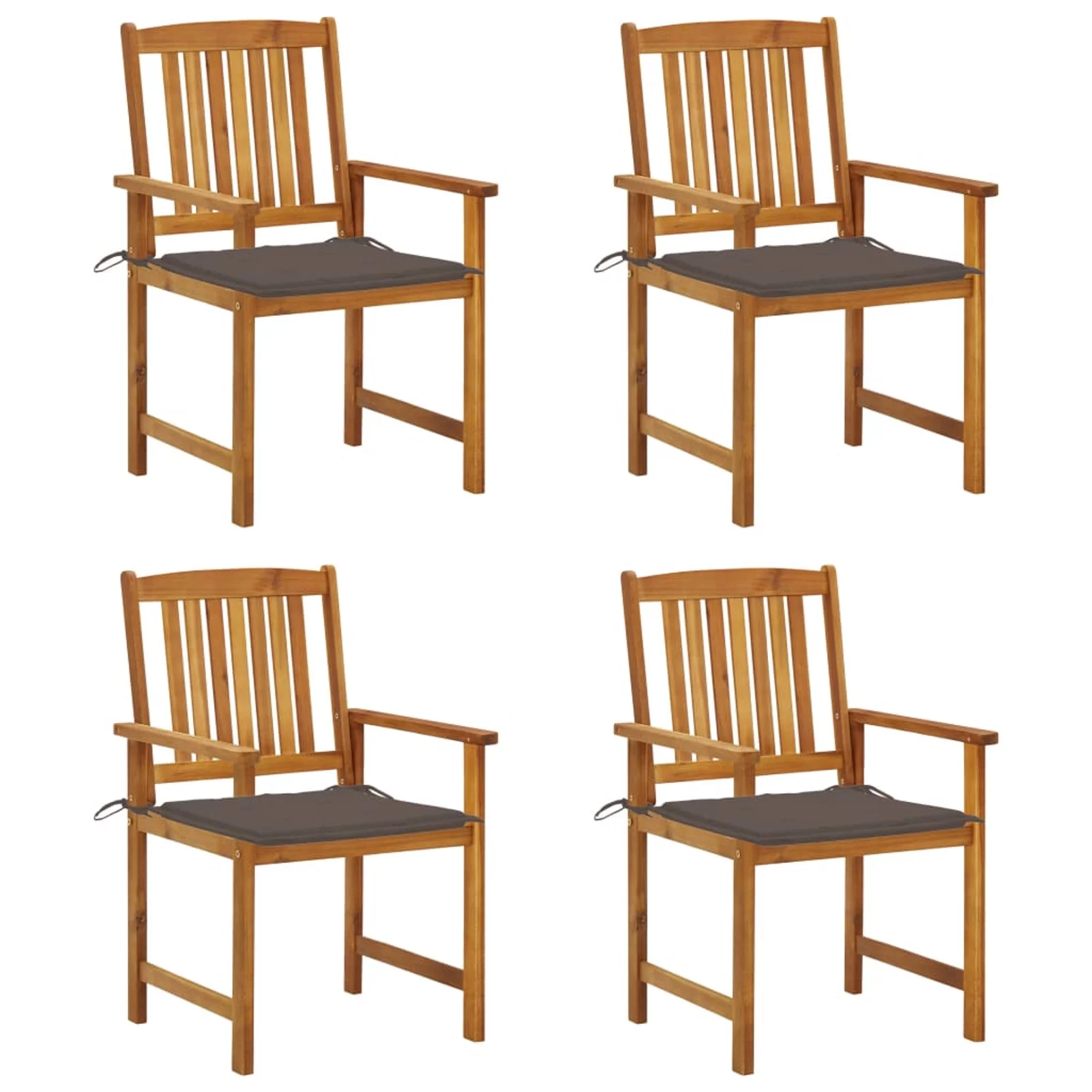Irfora Patio Chairs with Cushions 4 pcs Solid Acacia Wood