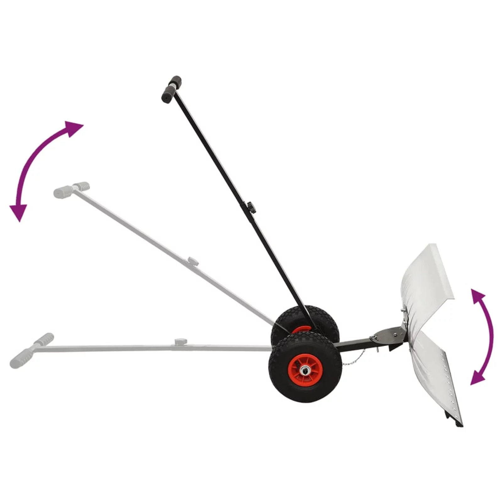 moobody Manual Snow Shovel with Wheels