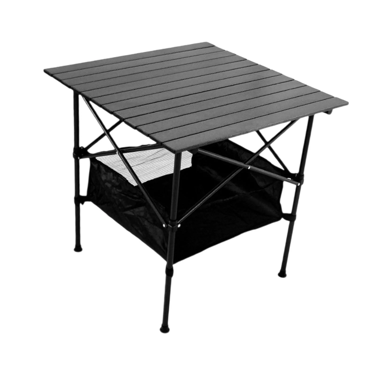 Colaxi Camping Table with Carry Bag Folding Table Easy to Install Aluminum Camp Table Foldable Picnic Table for Picnic Balcony Party 70cmx70cmx70cm