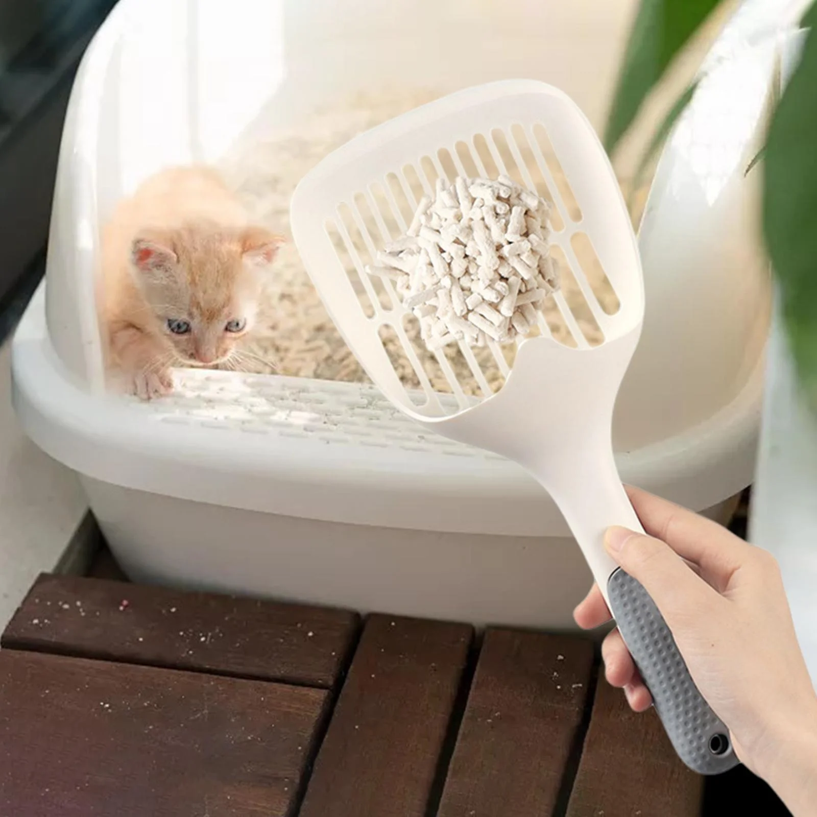 Cat Scooper Pet Litter Shovel with Handle Cleaner Tool Deep Shovel