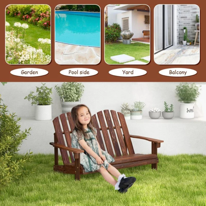 Kids' Double-Seat Adirondack Chair - Stylish Fun Outdoors