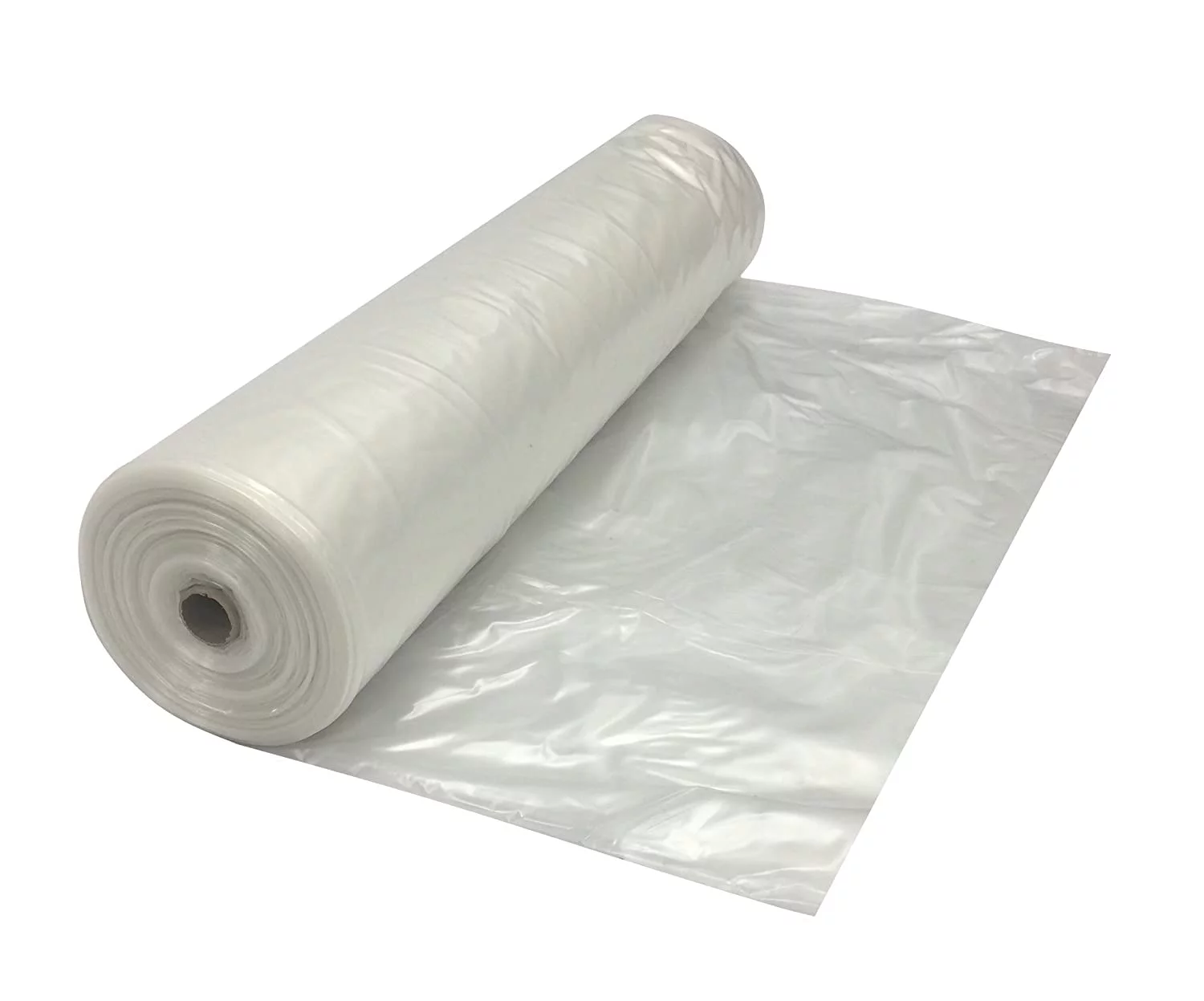 Translucent/Opaque Plastic Poly Sheeting & Visqueen for Painting, Landscaping, Construction (10' x 100' 2mil, Clear/Translucent)