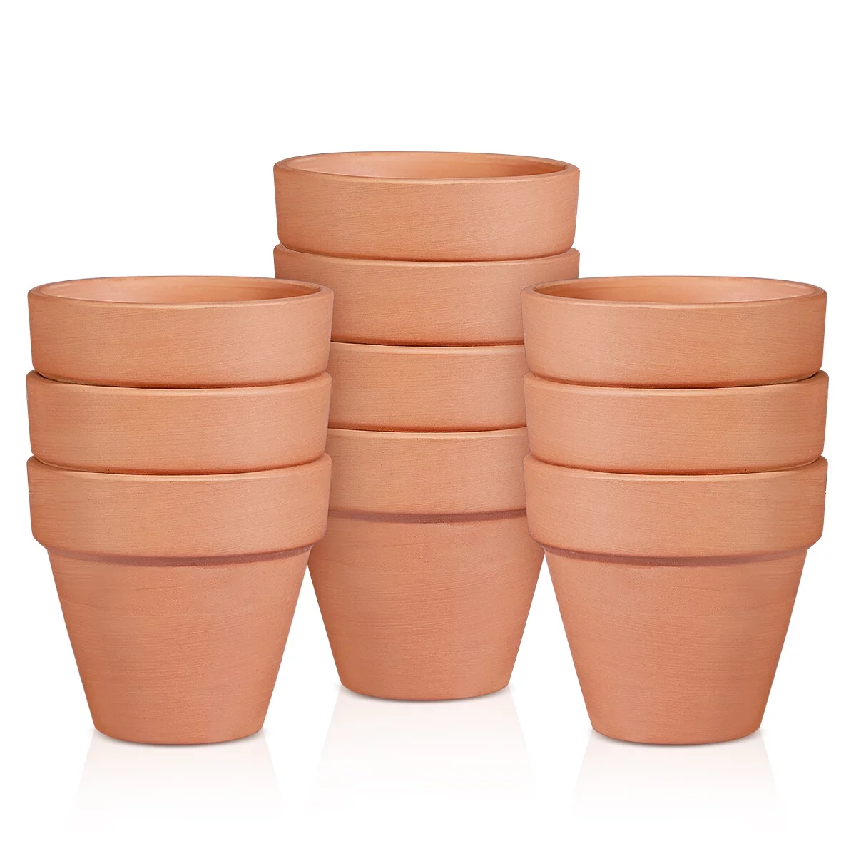 Gongxipen BESTOMZ 10Pcs Small Mini Terracotta Pot Clay Pottery Planter Cactus Flower Pots Succulent Nursery Pots Wedding Party Favor