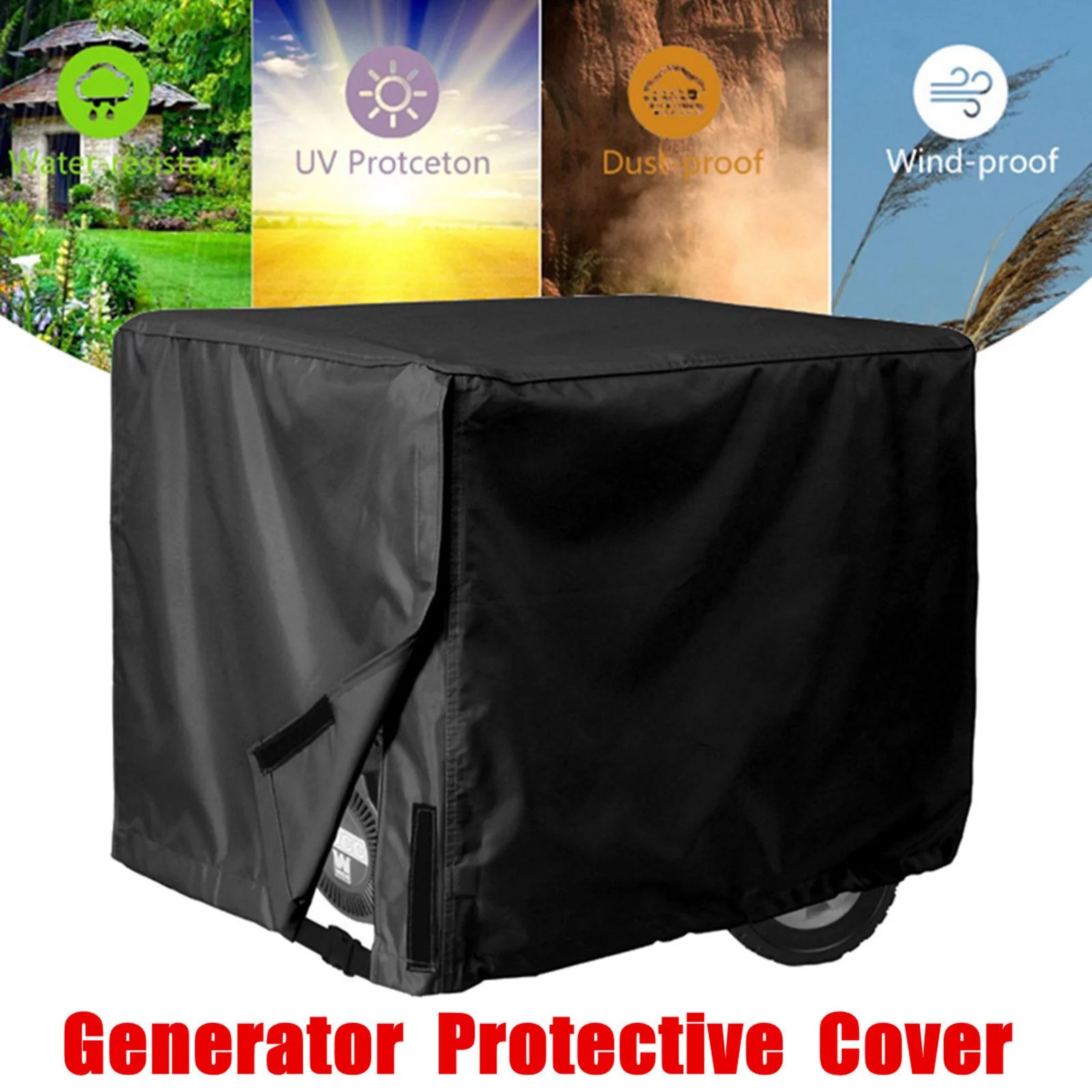 iju7gthy 4th of july indoor Universal Cover for Most Generators Heavy Generator Cover Waterproof Duty Tools & Home Improvement