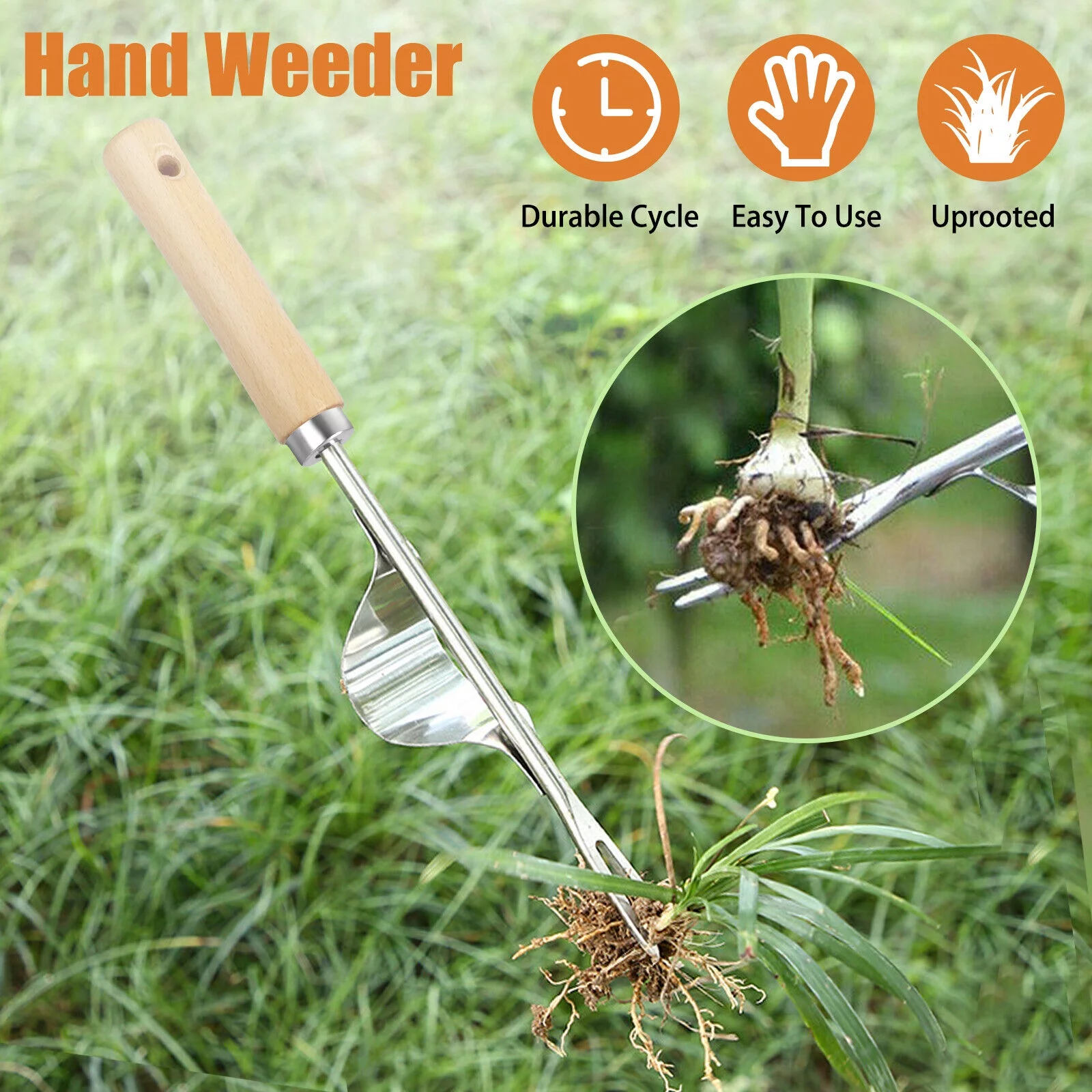 Manual Hand Weeder Super Easy Weed Root Removal Garden Lawn Weeding Puller Tool