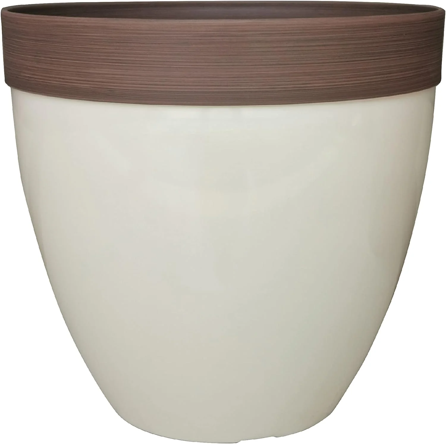 Hornsby Resin Outdoor Planter With Drainage Hole And Plug, Beige