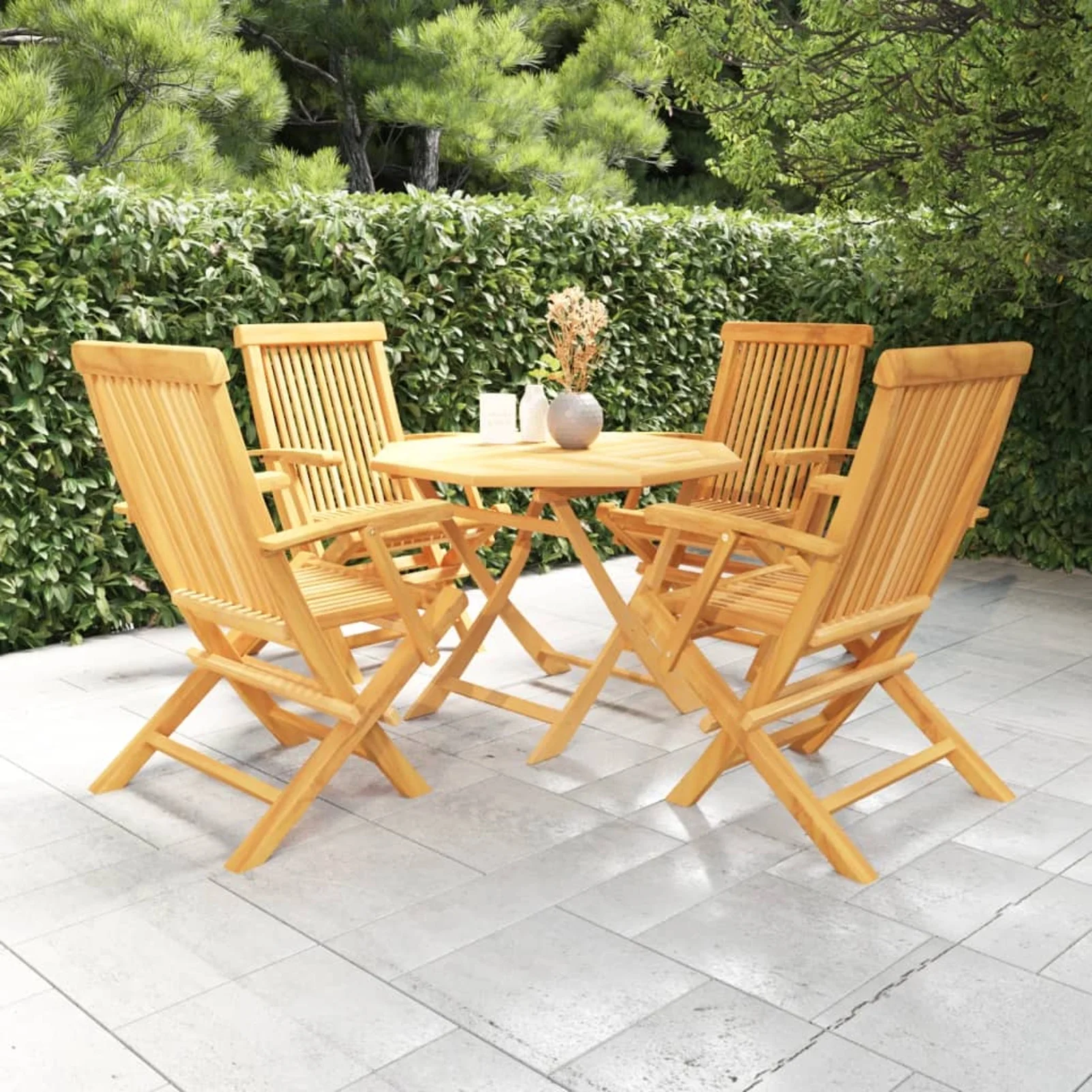 Andoer parcel,Table Set Patio Set Teak Wood 5 Piece Patio Set Patio Table SetAnd Chairs Set Patio Table And Patio Set 3059582Table Set Barash Jiaocha Zeyuan Ciadaz 1102847a
