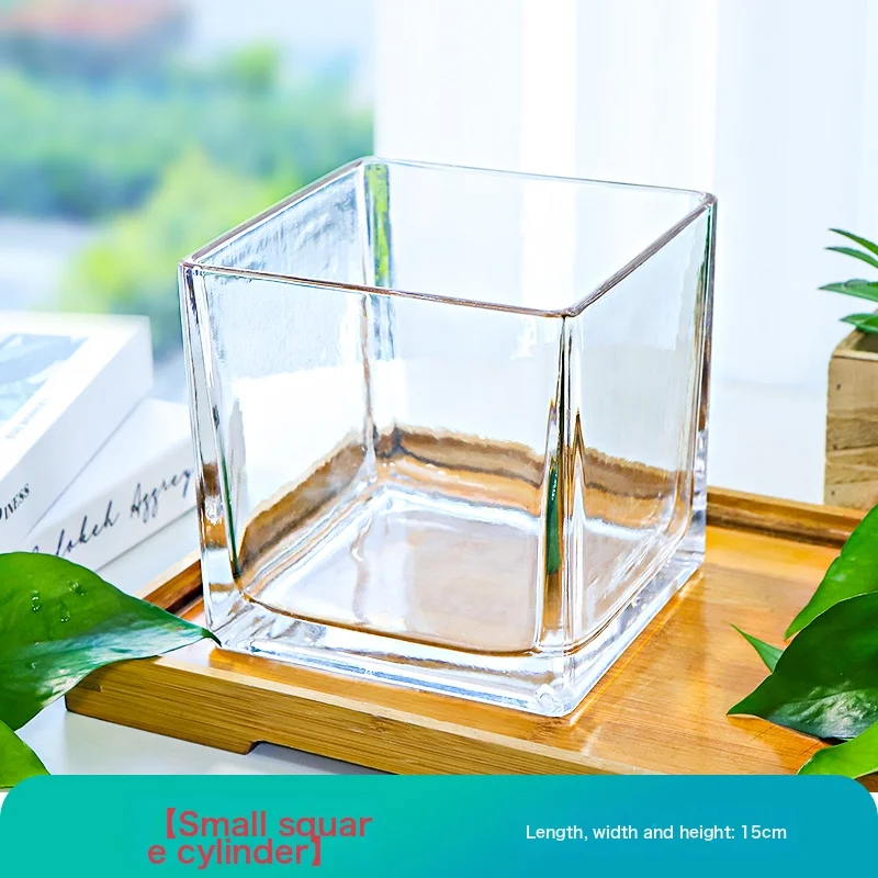 Hydroponic Utensils Copper Coin Grass Creative Bottle Glass Flower Pot Aquatic Plant Tulip Flower Vase Fangfang Describer Brown Pottery-500G Without Square Vat Intermediate