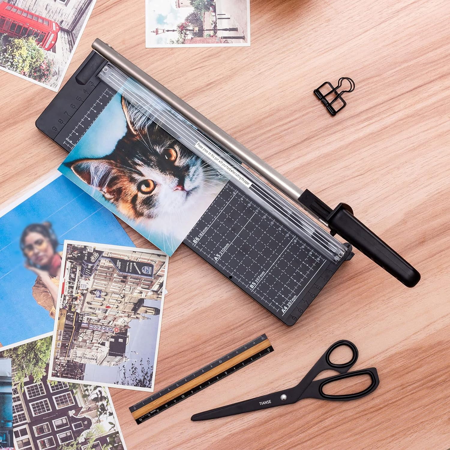 Paper Cutter, Paper Cutter for Classroom with Safety Guard and Blade Lock, 12