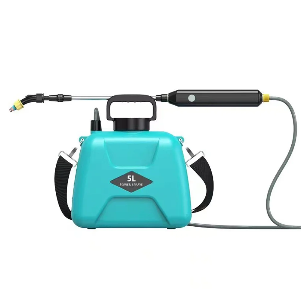 Shoulder Type Electric Gardening Sprinkler Garden Plants Watering Device Flowers Spraying Machine Telescopic Rod Length Adjustable 5L Capacity Multifunctional Agriculture Tool