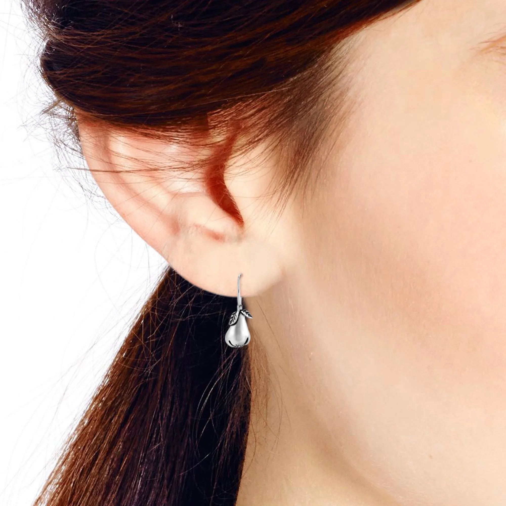 A Fruitful Harvest Sterling Silver Pear Dangle Earrings