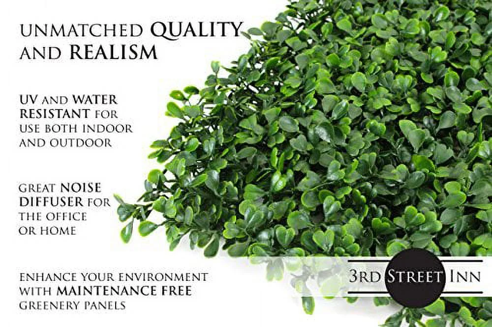 3rd Street Inn Artificial Plant Greenery Panel (4, Boxwood)