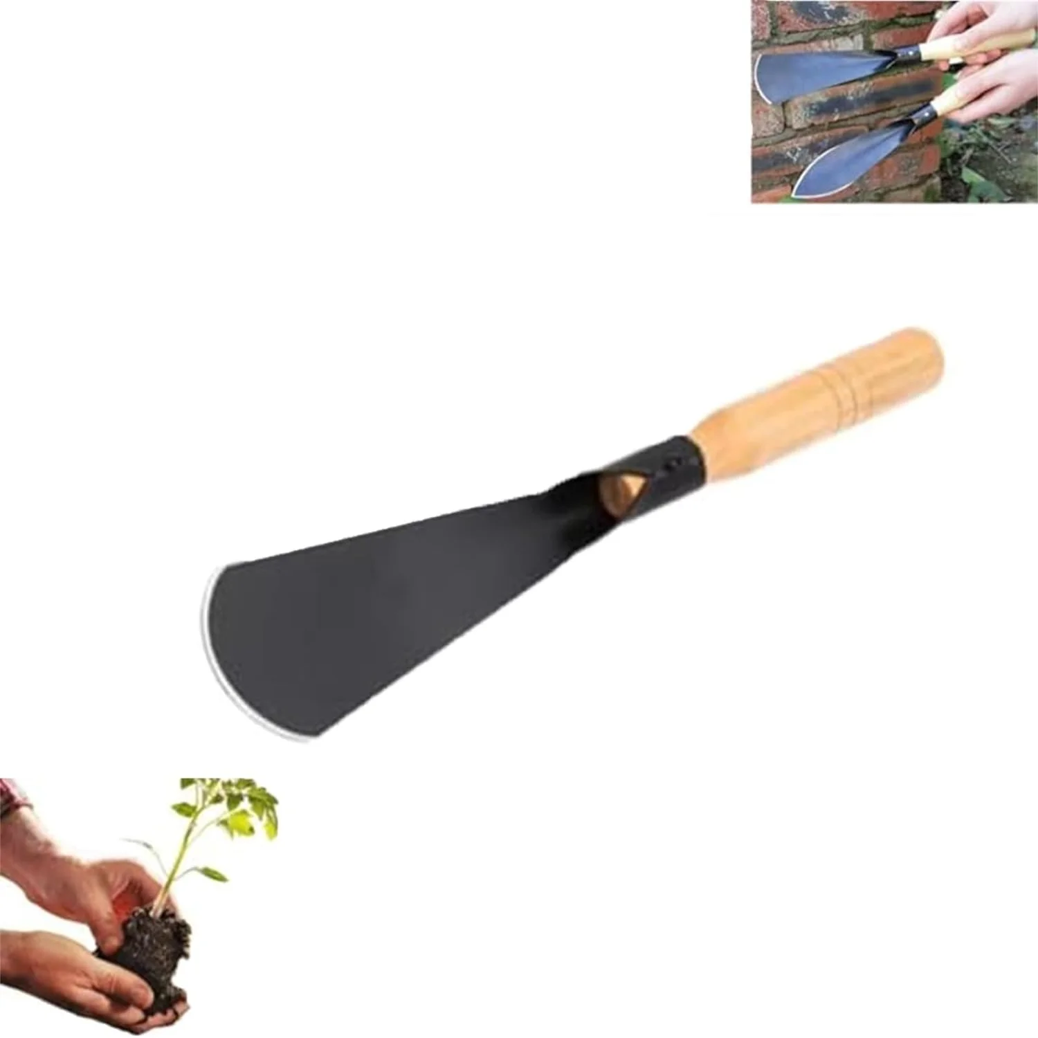 New Garden Hand Trowel Small Gardening Hand Tools Shovels  Garden Shovel  Shovels for Digging Gardening  Manganese Steel Garden Trowel with Wooden Handle  Outdoor Garden Cleaning Shovel (