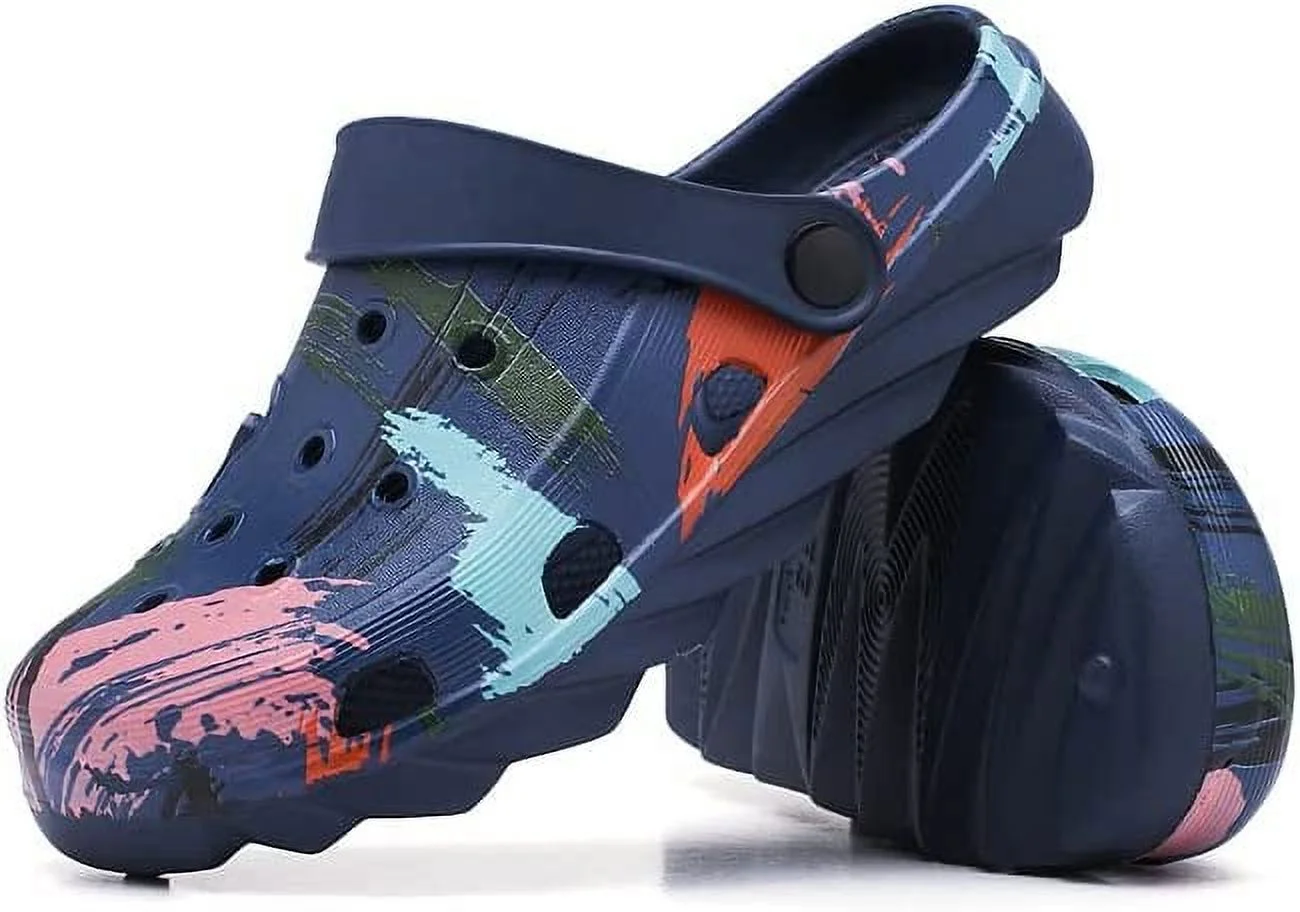 KAQ Kid's Garden Clogs Cute Slides Sandals Toddlers Beach Pool Shower Shoes with Non-Slip Sole