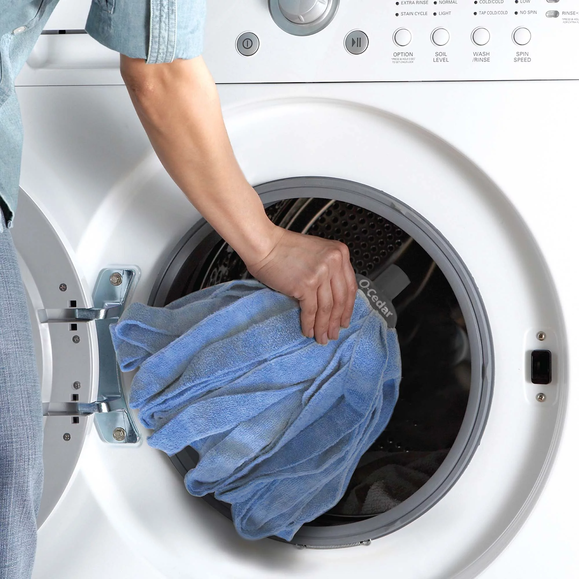 O-Cedar Microfiber Cloth Mop, Removes 99% of Bacteria with Just Water