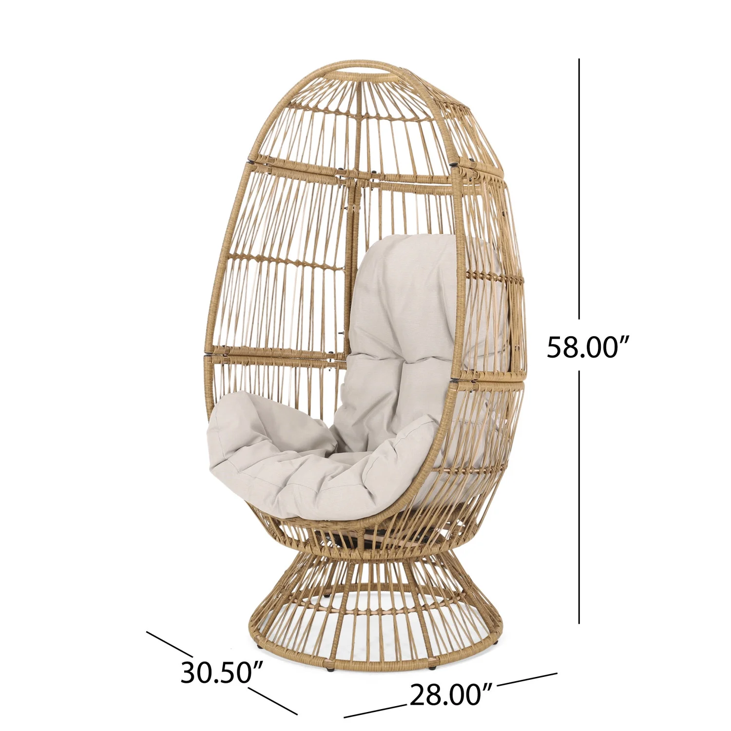 RESEDA SWIVEL PATIO EGG CHAIR