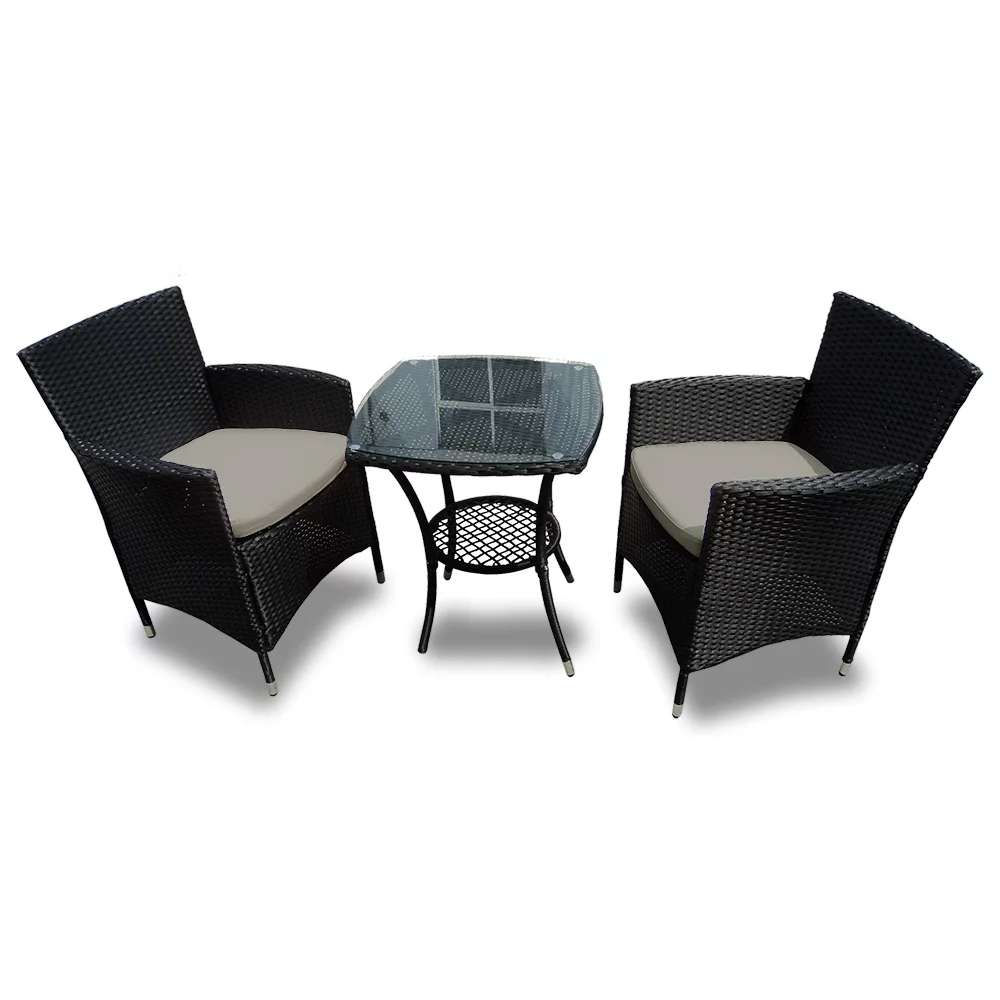 Modern Home Kensington Woven Wicker 3pc Bistro Set