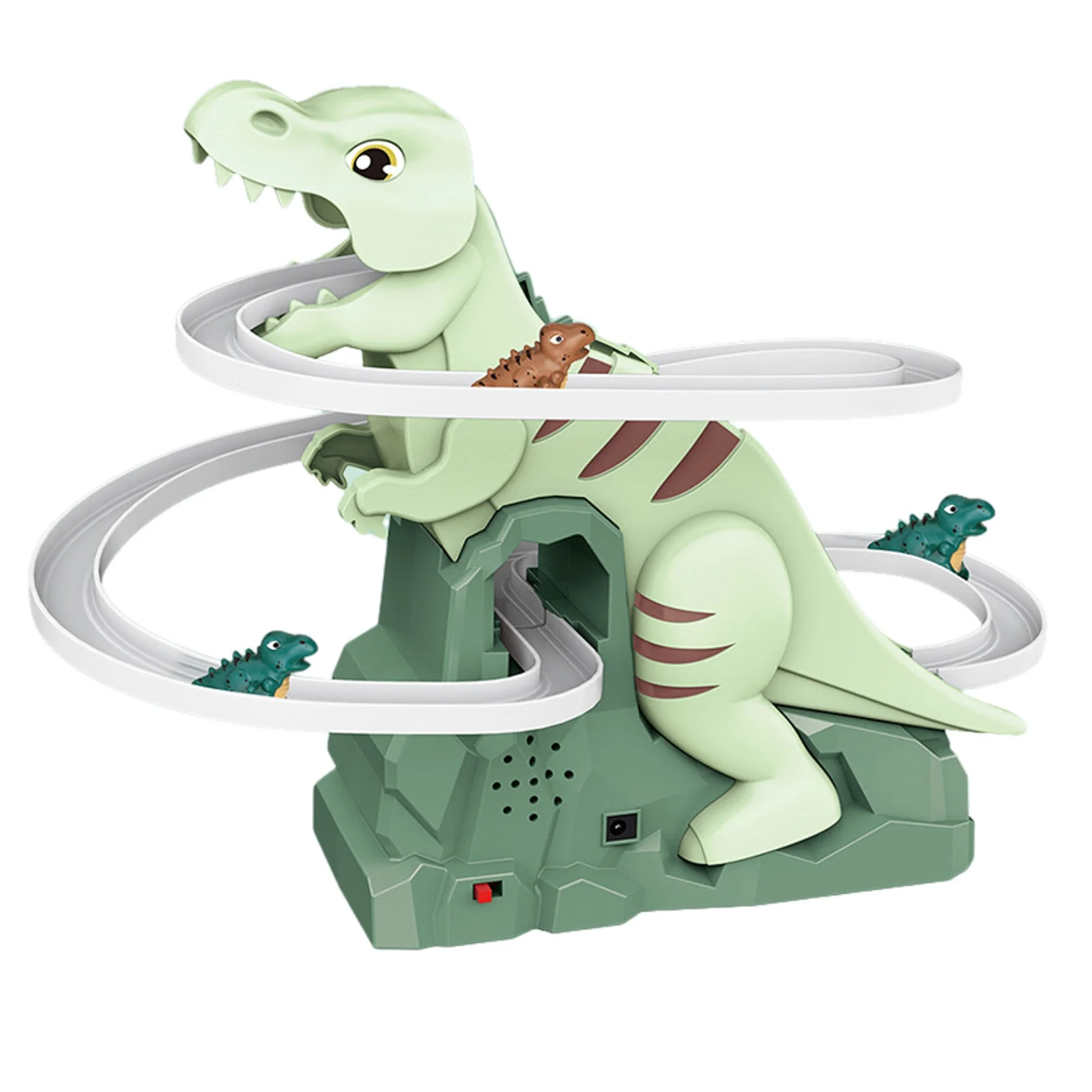 Dinosaur Race Track Game Track Slide Toy Climb Stairs Toy Dinosaur Roller Toy With Light And Music Toy Playsets Gift For Toddler Kids Boys Girls Age 3+ Foam Beads Thick It Farm Animal for Kids
