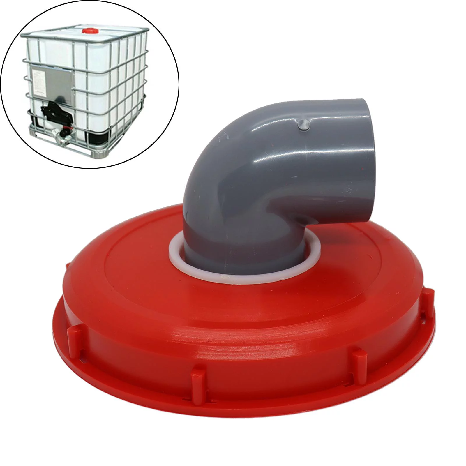 Garden Rain Barrel IBC Tank Filter Lid Rain Rainwater Felting, Easy to Install, Washable - 224mm 90 Degree