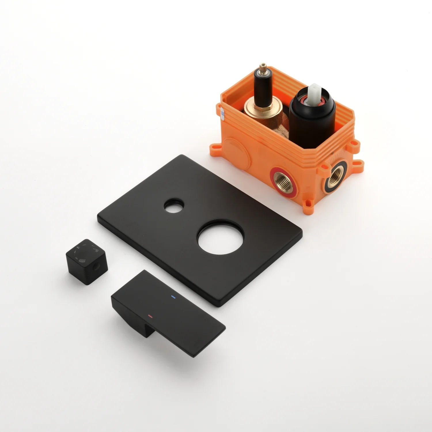 JHOOTUUO 3 Way Outlet  Solid Brass Shower Diverter Valve Mixer Rough-In Shower Handle Valve Kit Replacement