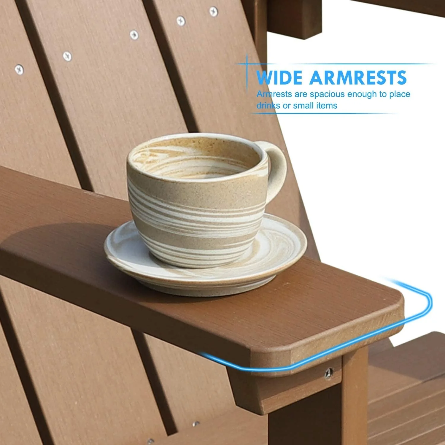 Royalcraft 4 Piece Patio Adirondack Chair Orange