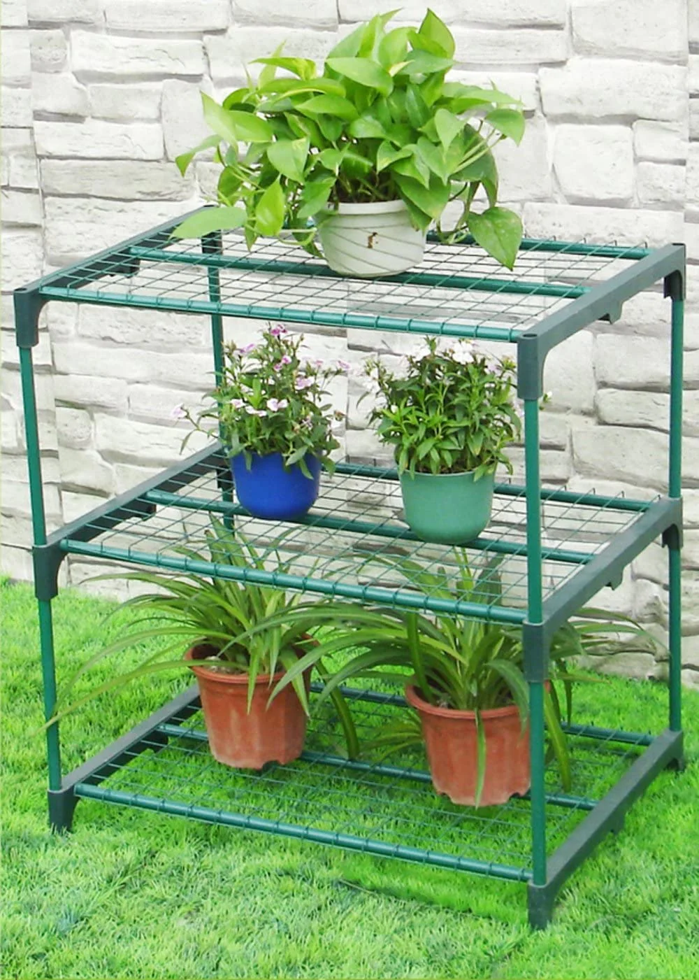 Zenport SH3222A 3-Tier Greenhouse Plant Growing Rack, Black