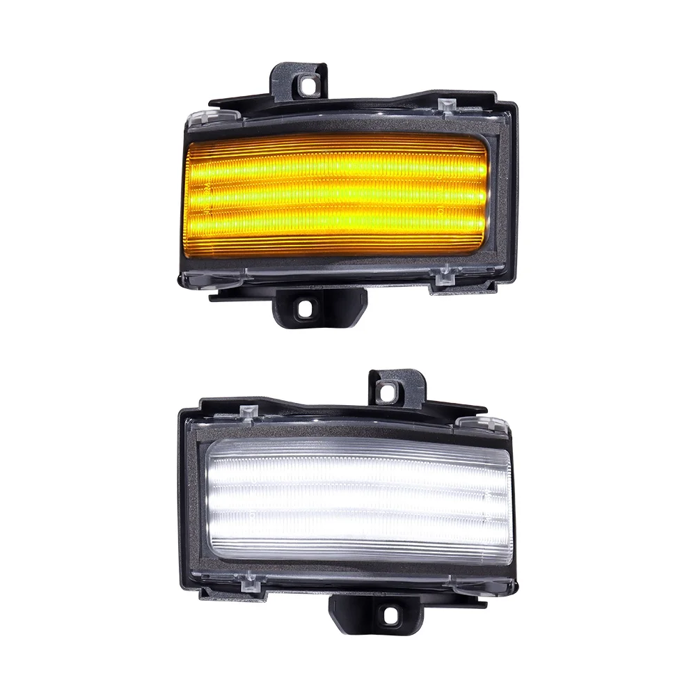 Astra Depot Clear Lens LED Strips Switchback Tow Mirror Turn Signal DRL Parking Lights For Ford F150 F250 F350 F450 F550 Super Duty 2017-2022