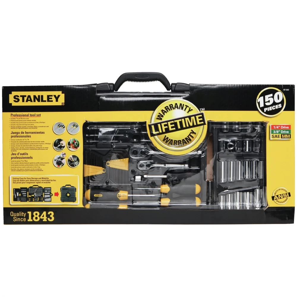 Stanley 97-543 150-Piece Mechanic's Tool Set