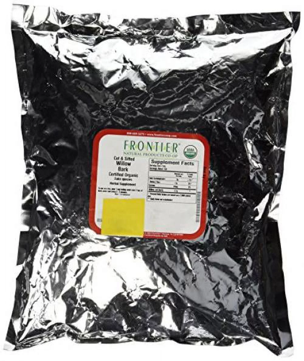 White Willow Bark Cut & Sifted Organic - 1 lb,(Frontier)