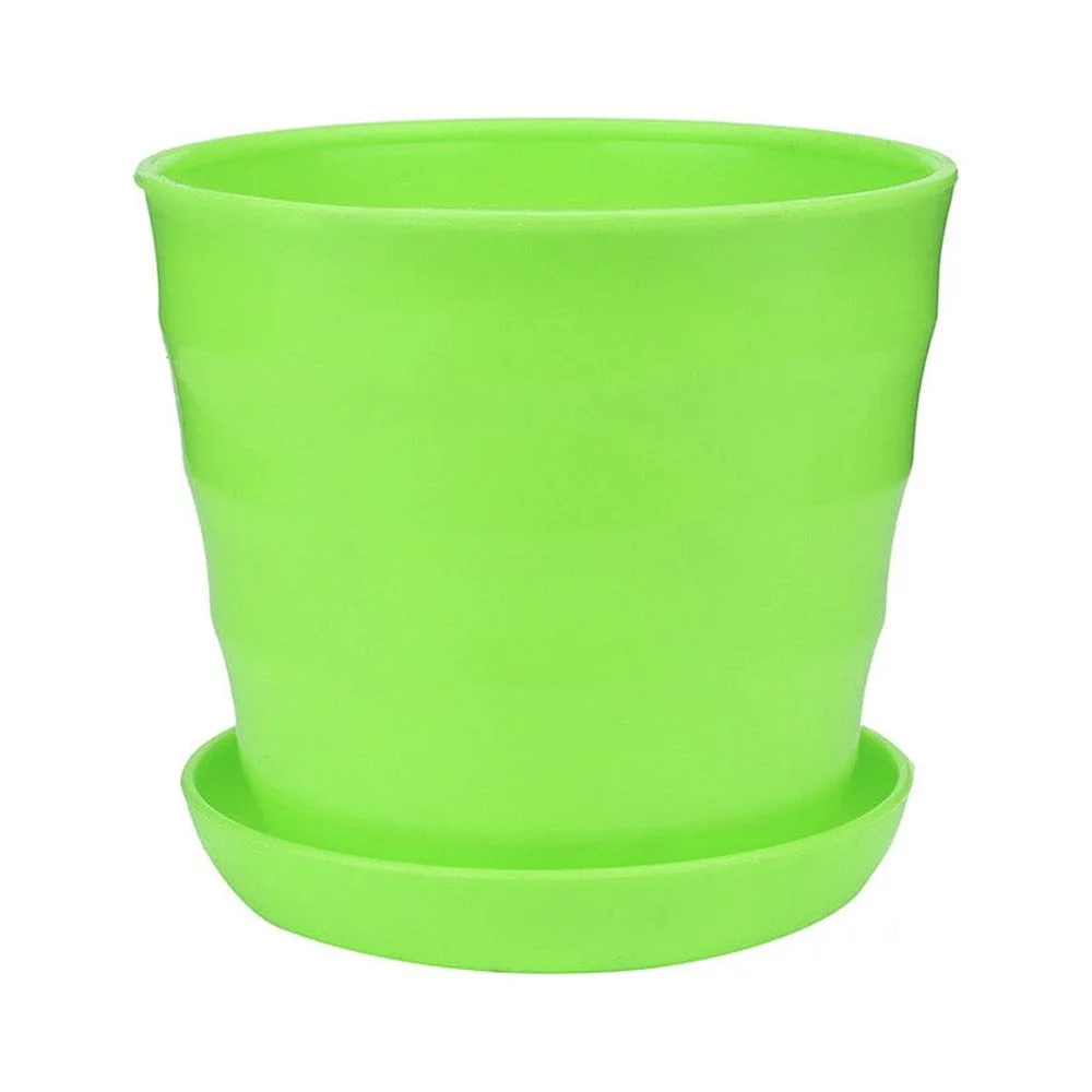 Beska Multicolored Plastic Flower Plant Pots Succulent Plant Flowerpot Thickened Seedlings Nursery Pot Planter with Saucer Pallet