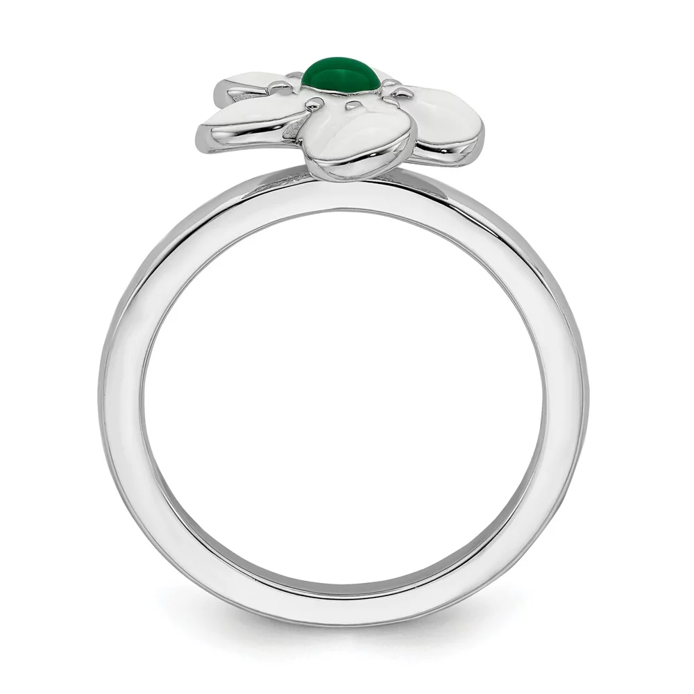 925 Sterling Silver Stackable Expressions Hawthorn Ring Size: 8; for Adults and Teens; for Women and Men