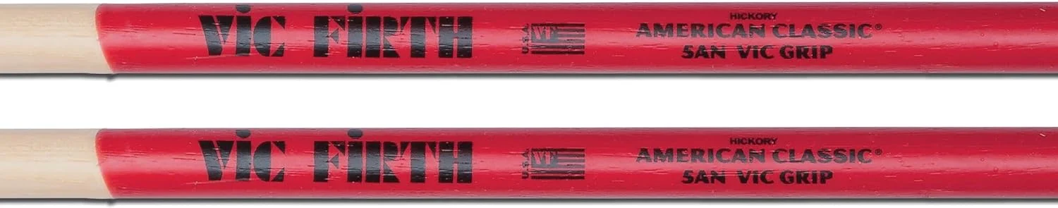Vic Firth American Classic Drumsticks with Vic Grip, 5A Nylon