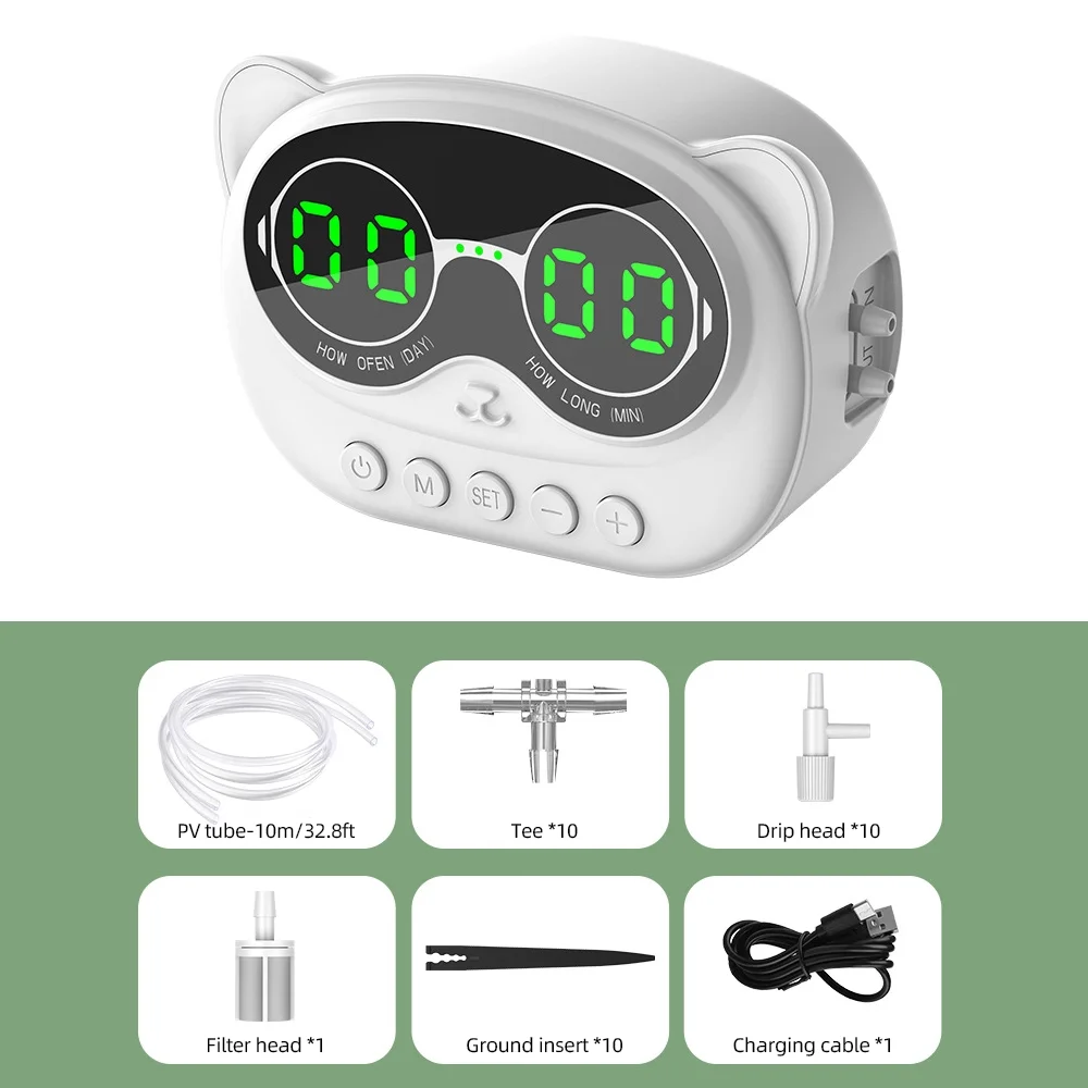 watering device,Diy Drip Kit Drip Kit With Waterproof Diy Drip Potted 1000ml Led Display Plant Waterer 10 Potted Waterproof Diy Plant Waterer 10 Kit With Led With Led Display