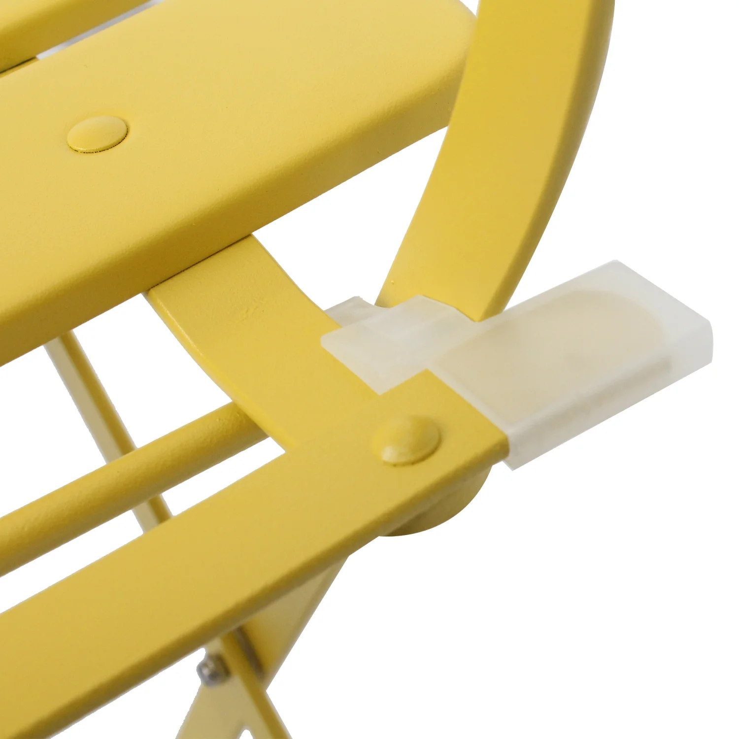 DremFaryoyo 3 Pieces Patio Bistro Balcony Metail Chair  Set-Yellow