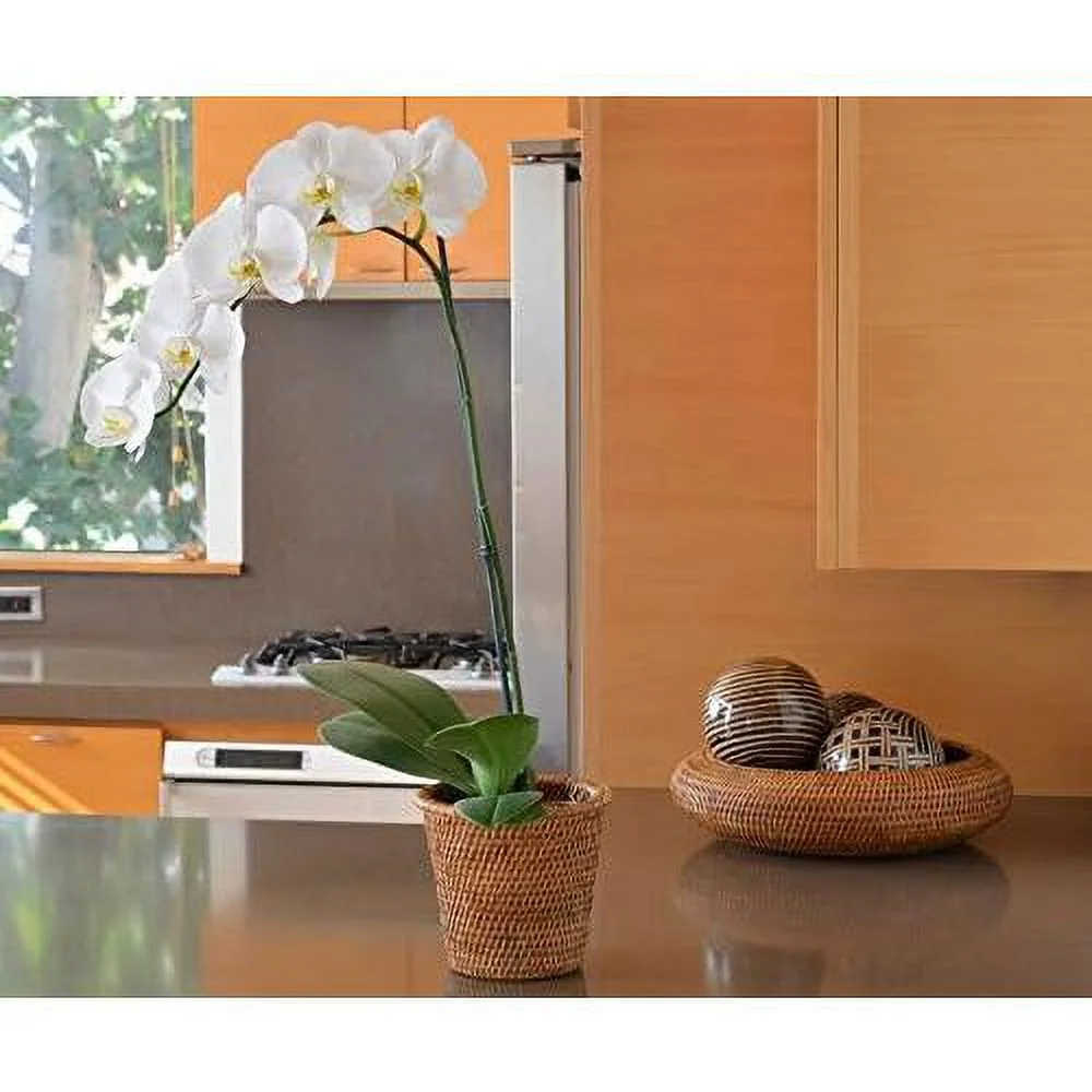 1080025 La Jolla Rattan Planter, Small, Brown