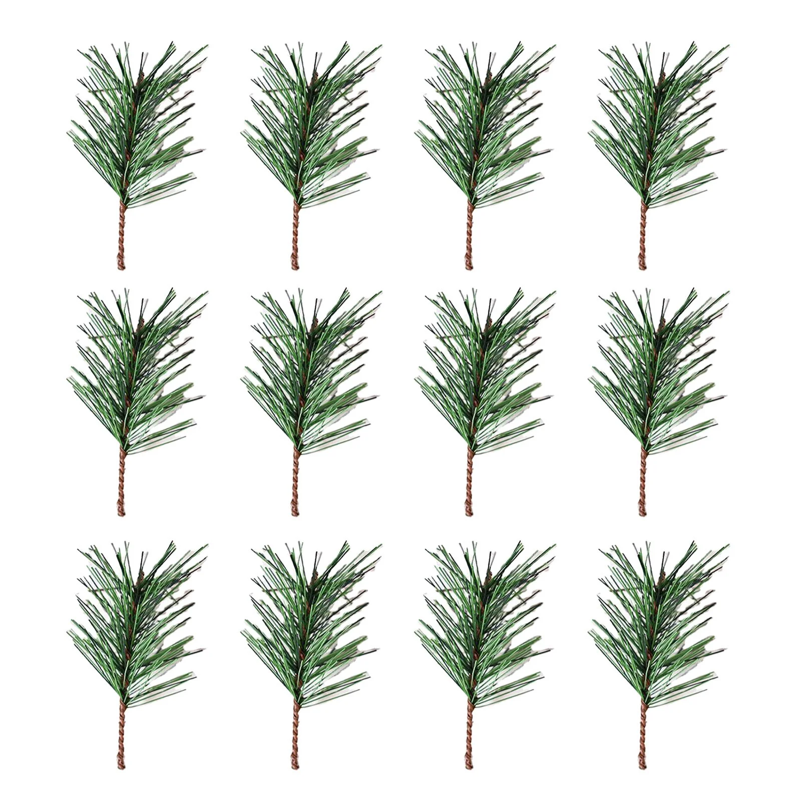 HALJEN Outdoor Artificial Flowers in Pots Artificial Needles Branches Garland Green Needles Greenery Picks for Diy Garland Wreath Embellishing and Home Garden Decoration