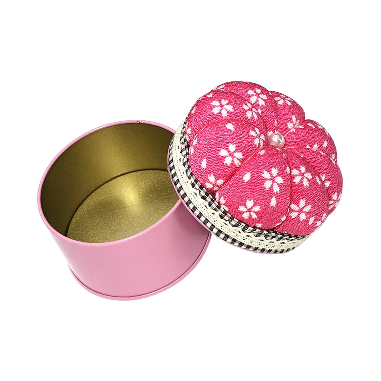 Floral Pattern Pin Cushion Storage Box Craft Beginner Pillow Pincushion Holder Style B