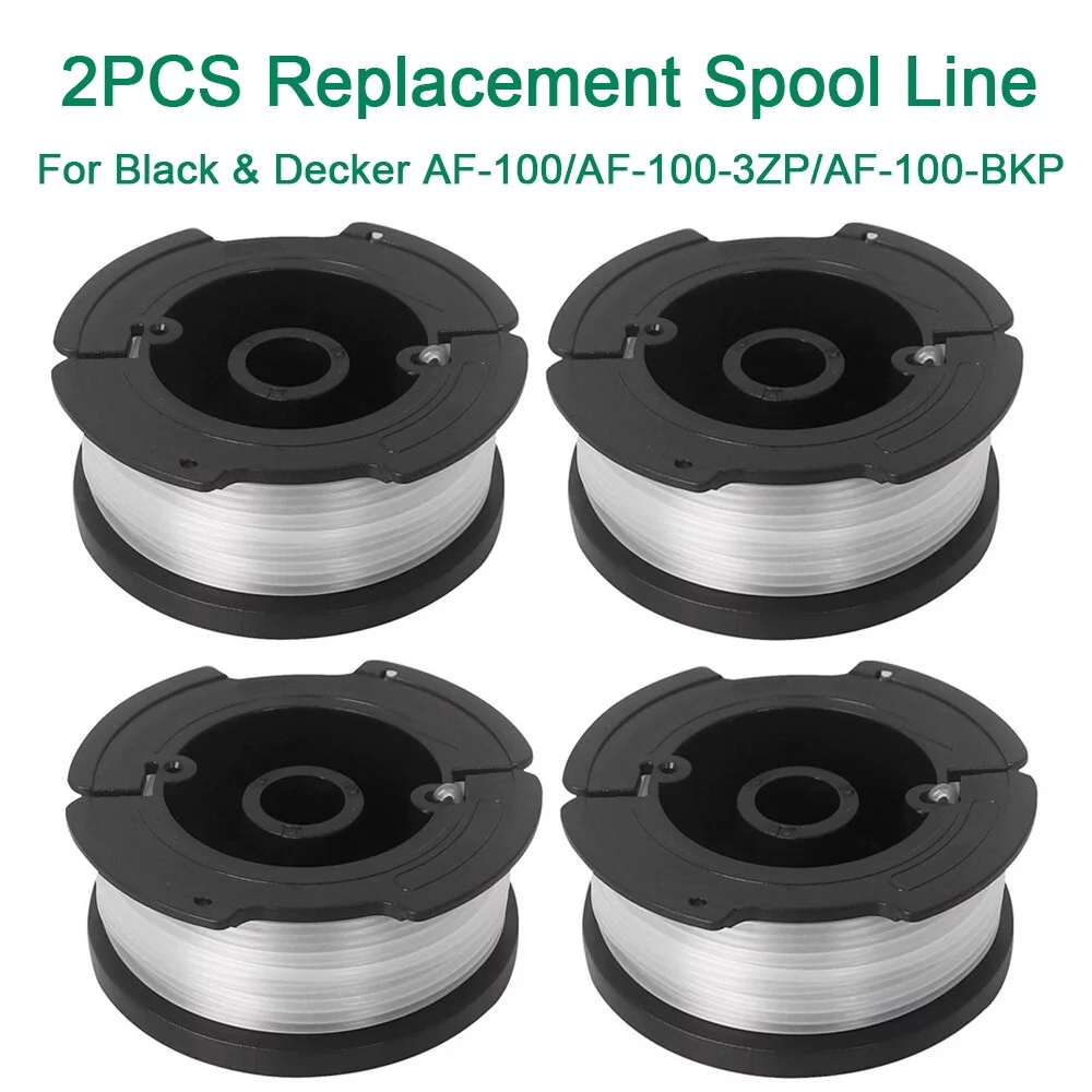 ALLTIMES String Trimmer Replacement Spool Line for Black & Decker AF-100/AF-100-3ZP/AF-100-BKP Weed Grass Eater, 30ft 0.065 in, 4PCS