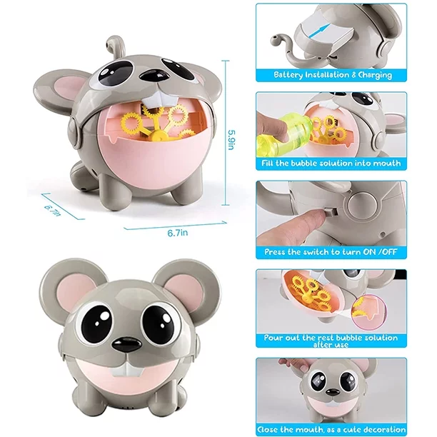 Kids Automatic Bubble Blower Blaster Maker Machine Toy with Rechargeable Battery