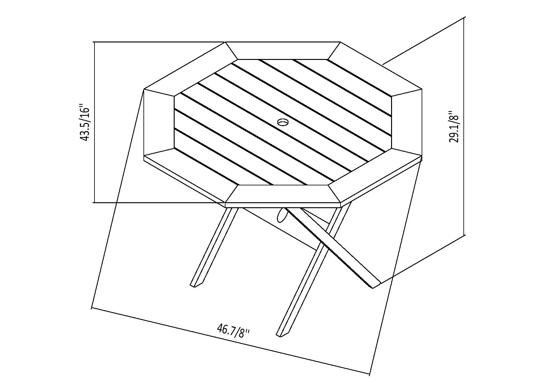 Amazonia Saralegui Wood 5 Pieces Octogonal Patio Dining Set, White Chairs, Seating Capacity: 4