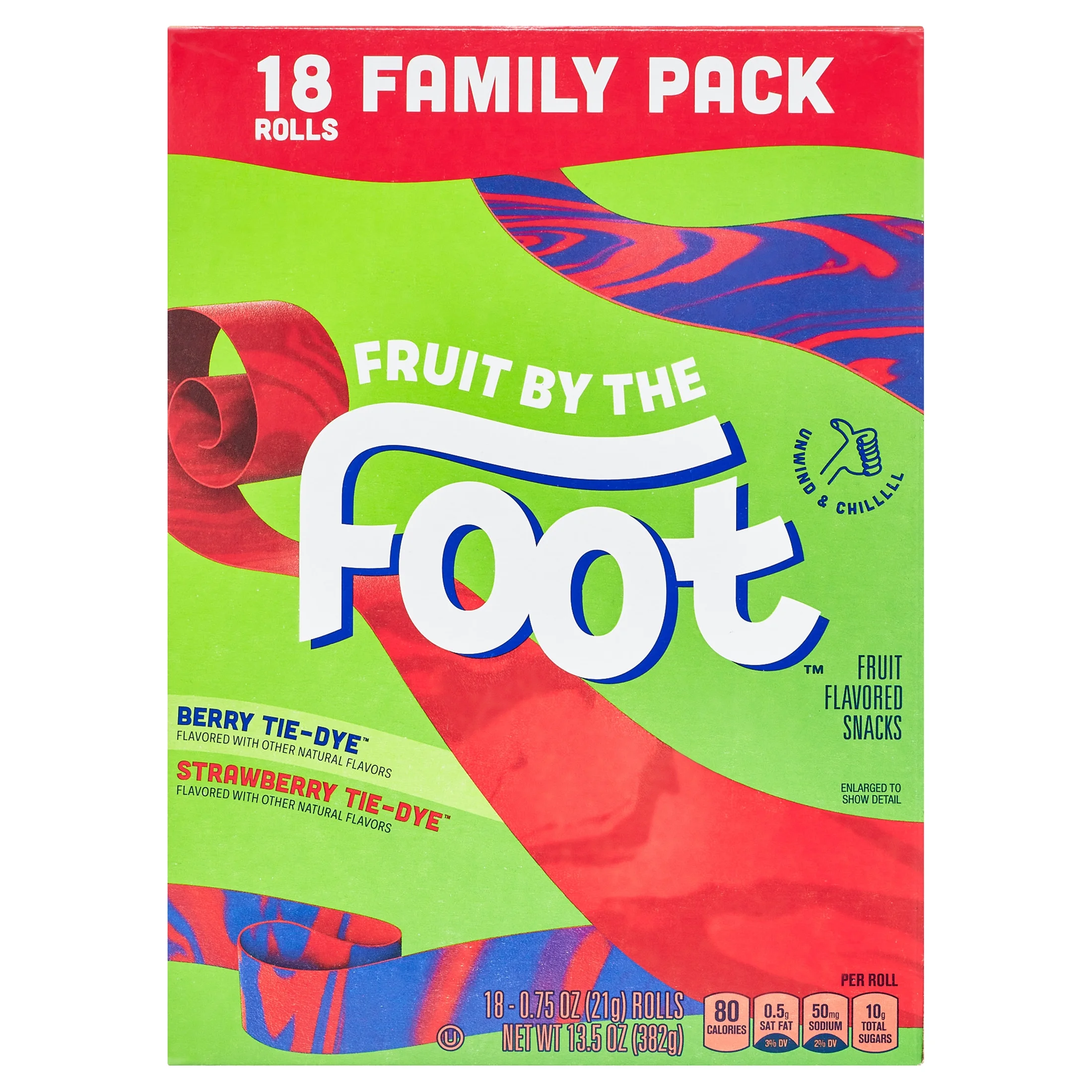 (3 pack) Fruit By The Foot Fruit Flavored Snacks, Variety Pack, 18 Rolls, 13.5 oz