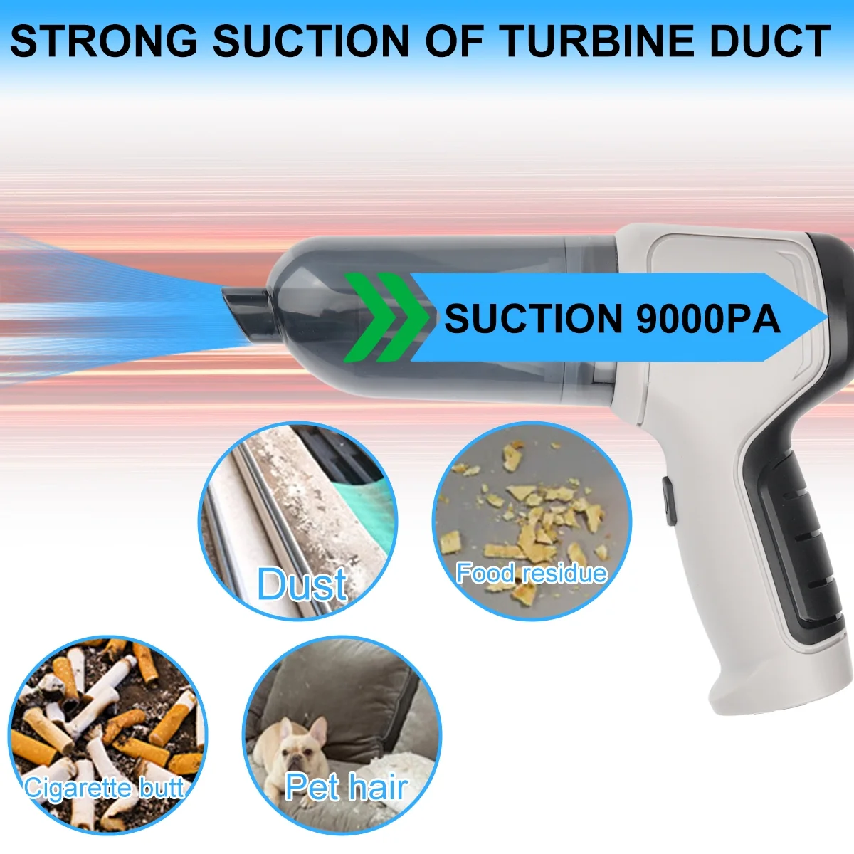 AIRKOUL 4 in 1 Upgrade Mini Car Vacuum Cleaner Air Blower Wireless Handheld Rechargeable