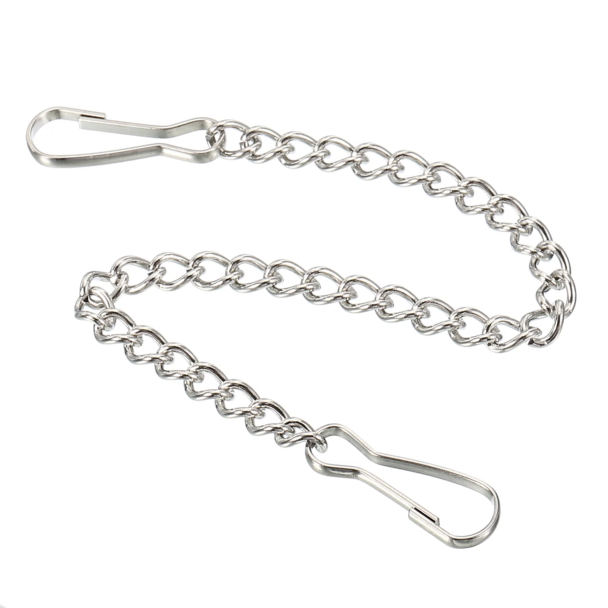 Uxcell 7.87 inch Signboard Garden Plant Basket Clips Hangers Hanging Chain Stainless Steel Silver Tone 4pcs