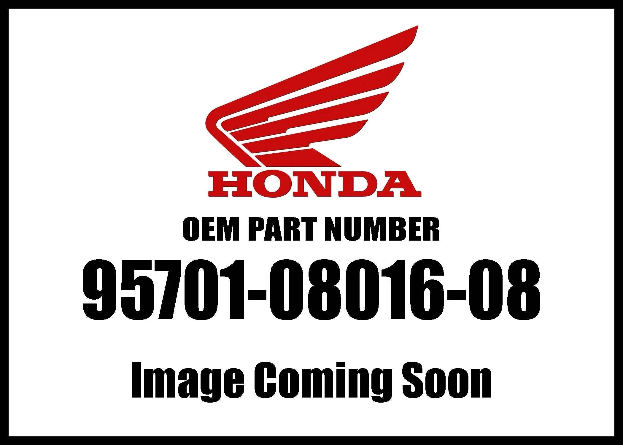 Honda Bolt Flange 8X16 95701-08016-08 New OEM