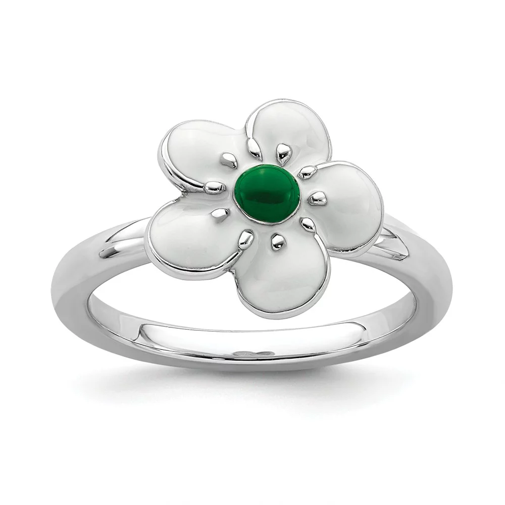 925 Sterling Silver Stackable Expressions Hawthorn Ring Size: 6; for Adults and Teens; for Women and Men