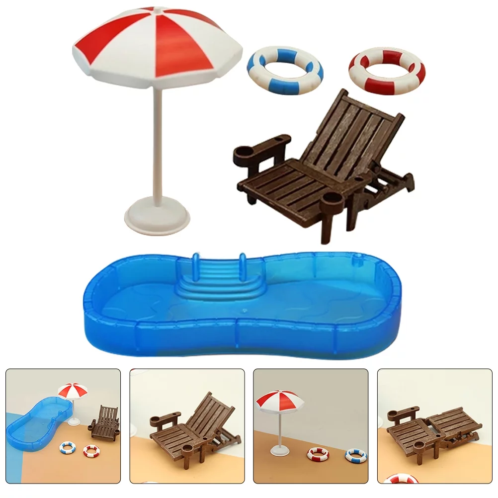 Qumonin Doll House Pool Set with Accessories & Props